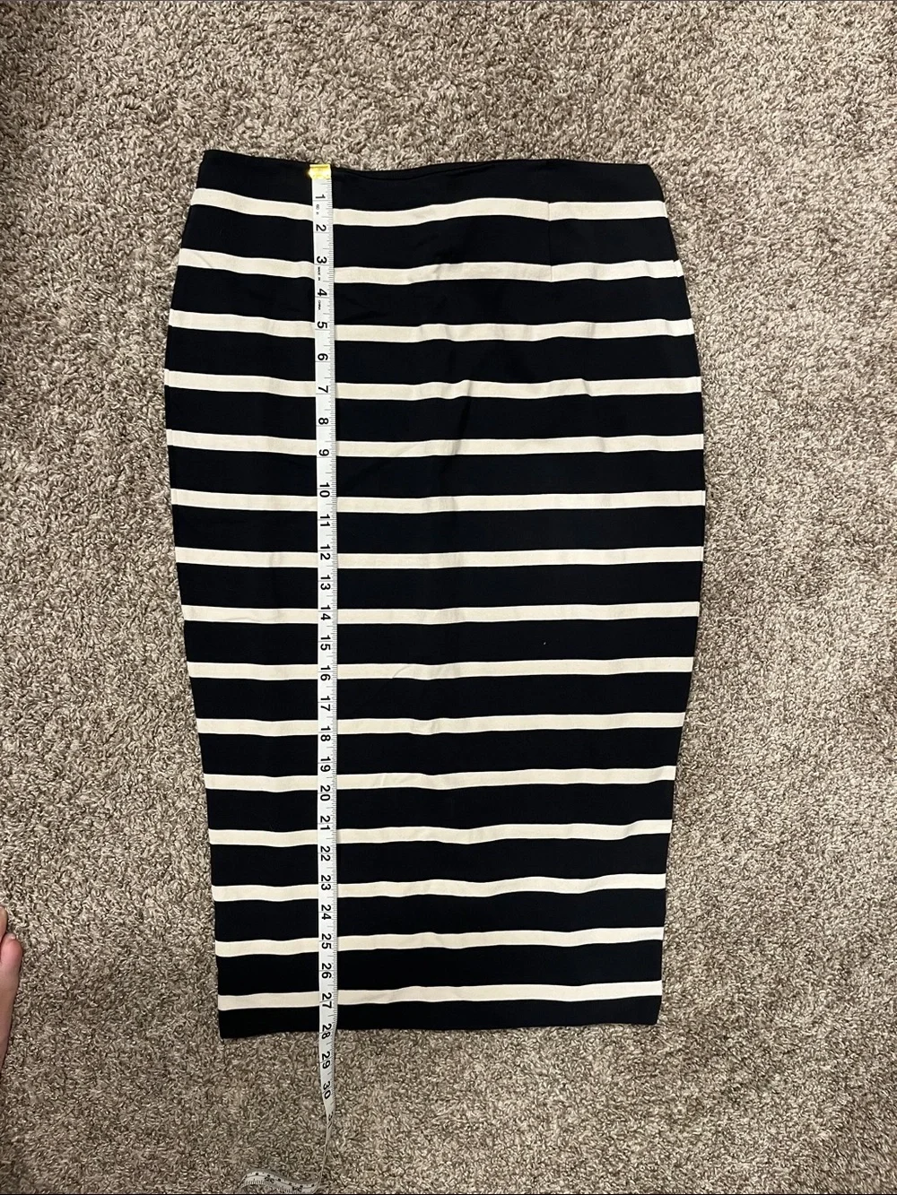 J. Crew Knit Pencil Skirt in Black and White Stripe Size 6 NWT